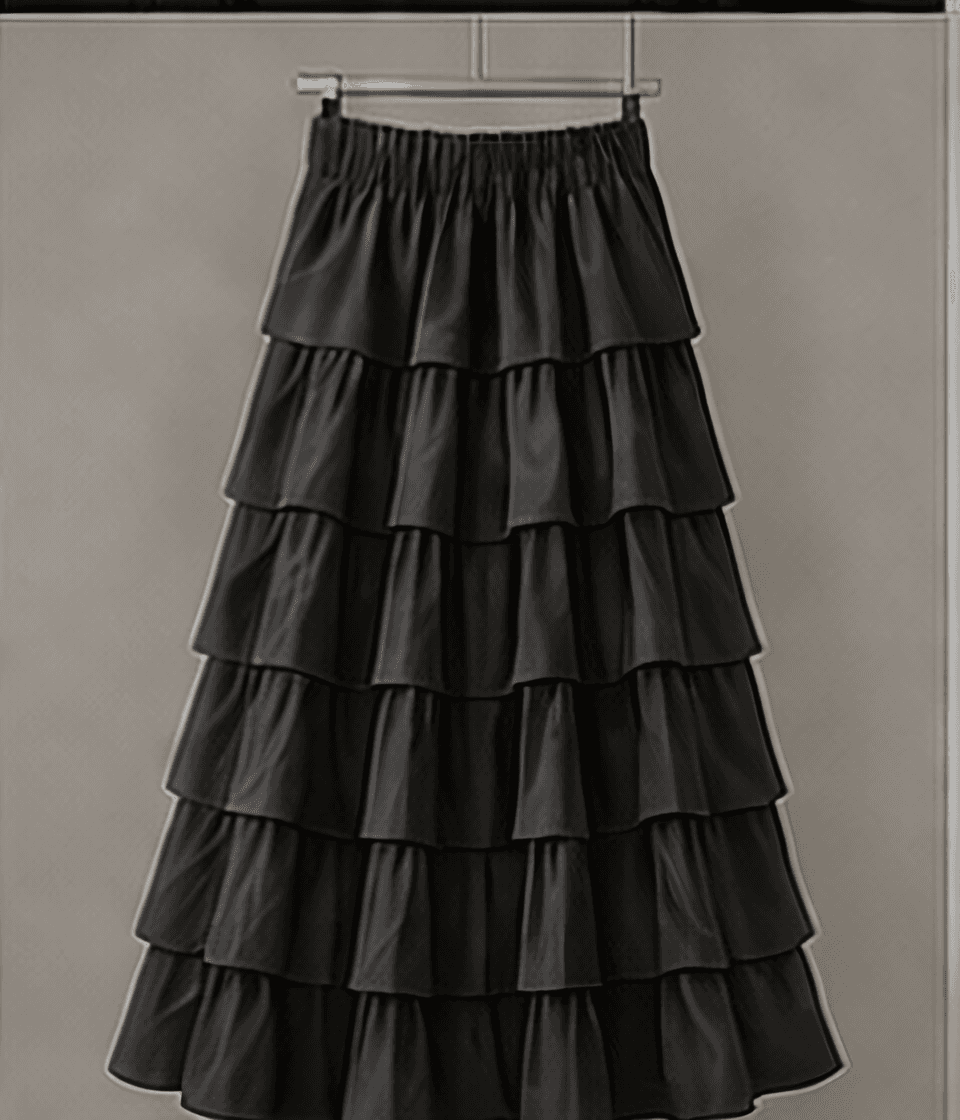 ティアードロングスカート
